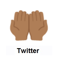 Palms Up Together: Medium-Dark Skin Tone on Twitter Twemoji