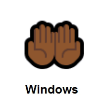 Palms Up Together: Medium-Dark Skin Tone on Microsoft Windows