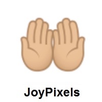 Palms Up Together: Medium-Light Skin Tone on JoyPixels