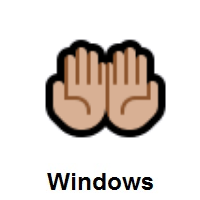 Palms Up Together: Medium-Light Skin Tone on Microsoft Windows