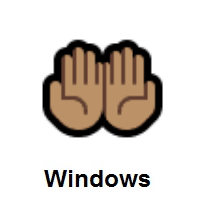 Palms Up Together: Medium Skin Tone on Microsoft Windows
