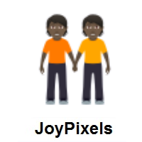 People Holding Hands: Dark Skin Tone on JoyPixels