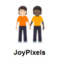 People Holding Hands: Light Skin Tone, Dark Skin Tone on JoyPixels