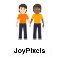 People Holding Hands: Light Skin Tone, Medium-Dark Skin Tone on JoyPixels