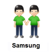 People Holding Hands: Light Skin Tone on Samsung