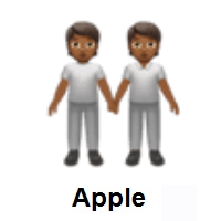 People Holding Hands: Medium-Dark Skin Tone on Apple iOS