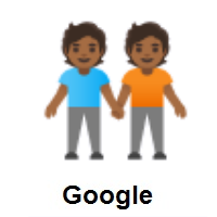 People Holding Hands: Medium-Dark Skin Tone on Google Android