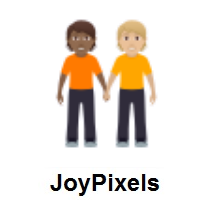 People Holding Hands: Medium-Dark Skin Tone, Medium-Light Skin Tone on JoyPixels
