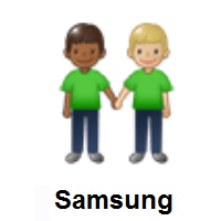 People Holding Hands: Medium-Dark Skin Tone, Medium-Light Skin Tone on Samsung