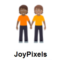 People Holding Hands: Medium-Dark Skin Tone, Medium Skin Tone on JoyPixels