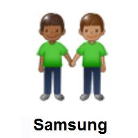 People Holding Hands: Medium-Dark Skin Tone, Medium Skin Tone on Samsung