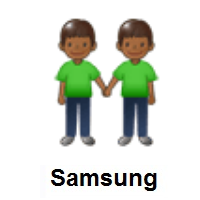 People Holding Hands: Medium-Dark Skin Tone on Samsung