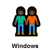 People Holding Hands: Medium-Dark Skin Tone on Microsoft Windows