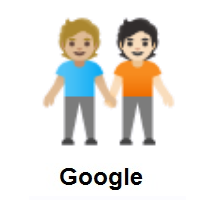People Holding Hands: Medium-Light Skin Tone, Light Skin Tone on Google Android