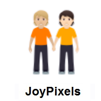 People Holding Hands: Medium-Light Skin Tone, Light Skin Tone on JoyPixels