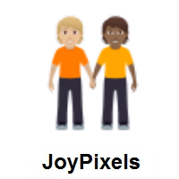 People Holding Hands: Medium-Light Skin Tone, Medium-Dark Skin Tone on JoyPixels