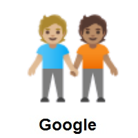 People Holding Hands: Medium-Light Skin Tone, Medium Skin Tone on Google Android