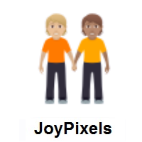 People Holding Hands: Medium-Light Skin Tone, Medium Skin Tone on JoyPixels