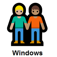People Holding Hands: Medium-Light Skin Tone, Medium Skin Tone on Microsoft Windows