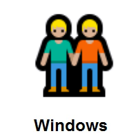 People Holding Hands: Medium-Light Skin Tone on Microsoft Windows