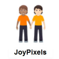 People Holding Hands: Medium Skin Tone, Light Skin Tone on JoyPixels
