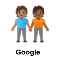 People Holding Hands: Medium Skin Tone, Medium-Dark Skin Tone on Google Android