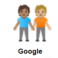 People Holding Hands: Medium Skin Tone, Medium-Light Skin Tone on Google Android