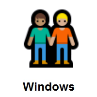 People Holding Hands: Medium Skin Tone, Medium-Light Skin Tone on Microsoft Windows