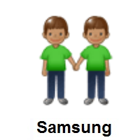 People Holding Hands: Medium Skin Tone on Samsung