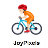 Person Biking: Light Skin Tone on JoyPixels