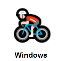 Person Biking: Light Skin Tone on Microsoft Windows