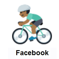 Person Biking: Medium-Dark Skin Tone on Facebook