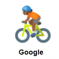 Person Biking: Medium-Dark Skin Tone on Google Android
