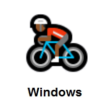 Person Biking: Medium-Dark Skin Tone on Microsoft Windows
