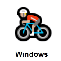Person Biking: Medium-Light Skin Tone on Microsoft Windows