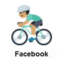 Person Biking: Medium Skin Tone on Facebook