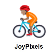 Person Biking: Medium Skin Tone on JoyPixels