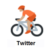 Person Biking: Medium Skin Tone on Twitter Twemoji