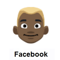 Person: Blond Hair: Dark Skin Tone on Facebook