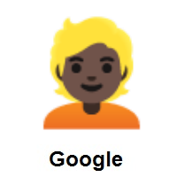 Person: Blond Hair: Dark Skin Tone on Google Android