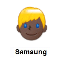 Person: Blond Hair: Dark Skin Tone on Samsung