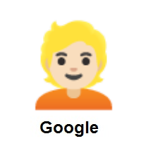 Person: Blond Hair: Light Skin Tone on Google Android