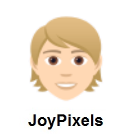 Person: Blond Hair: Light Skin Tone on JoyPixels