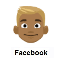 Person: Blond Hair: Medium-Dark Skin Tone on Facebook