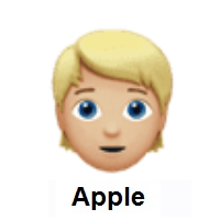 Person: Blond Hair: Medium-Light Skin Tone on Apple iOS