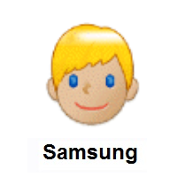 Person: Blond Hair: Medium-Light Skin Tone on Samsung