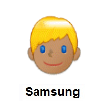 Person: Blond Hair: Medium Skin Tone on Samsung