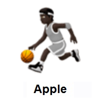 Person Bouncing Ball: Dark Skin Tone on Apple iOS