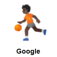 Person Bouncing Ball: Dark Skin Tone on Google Android