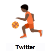 Person Bouncing Ball: Dark Skin Tone on Twitter Twemoji